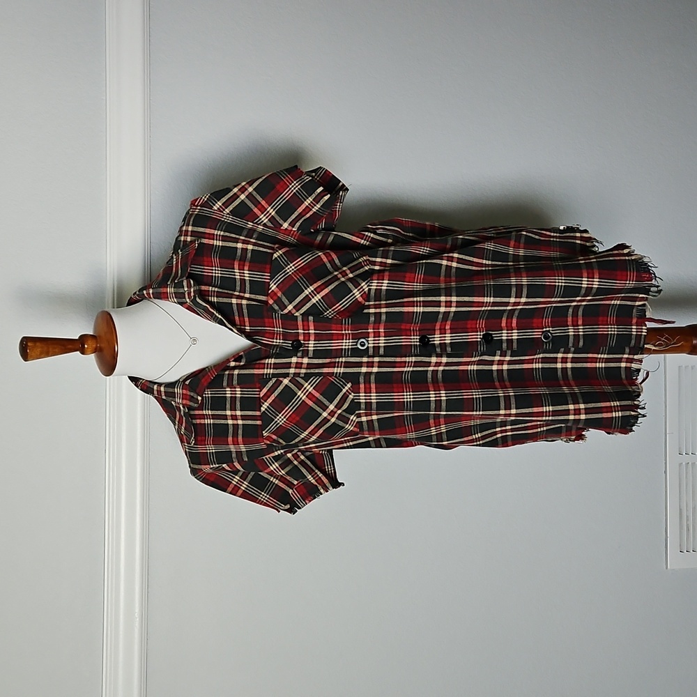 Lifted Anchors Los Angeles L.A. Plaid Flannel Short Sleeve Button Down Shirt S